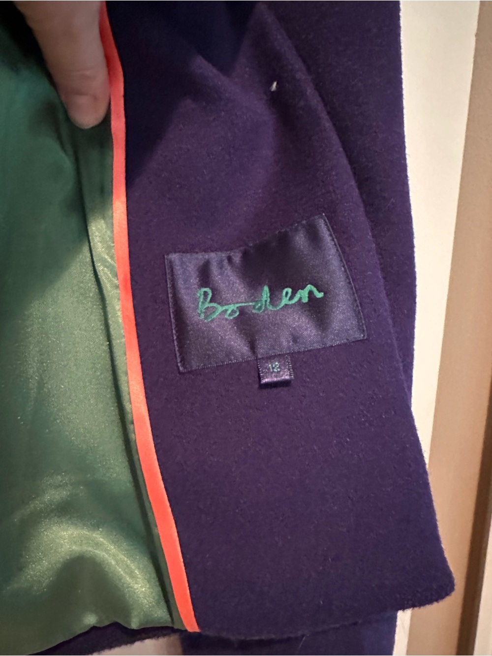 Boden Purple Ruffle Collar Blazer - Picture 3 of 3